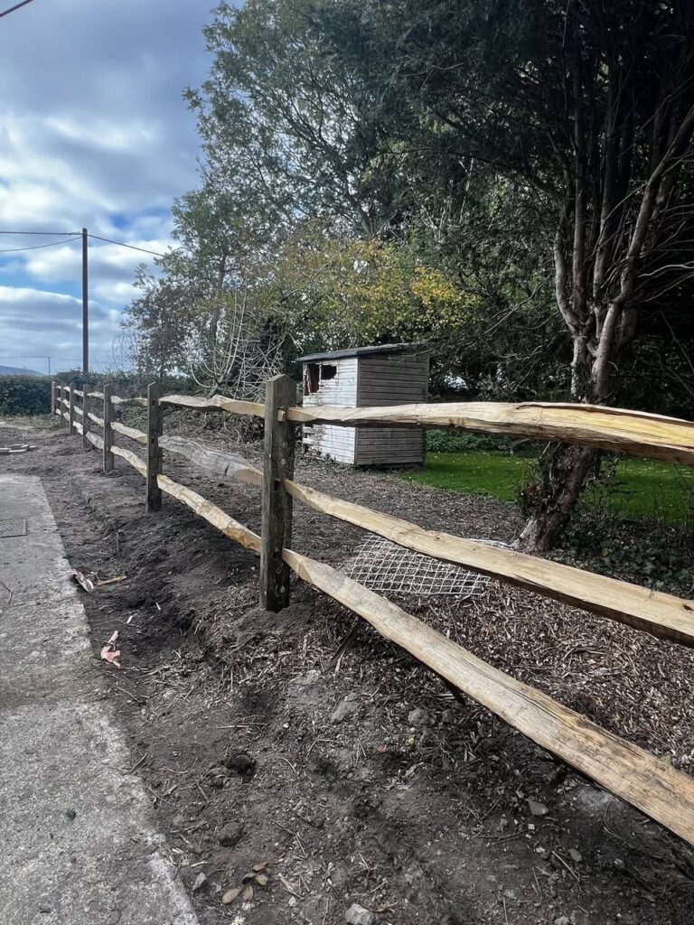Rustic wooden fences West Sussex